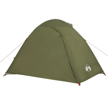 Cort camping cupolă 3 persoane verde măsliniu impermeabil - Img 6