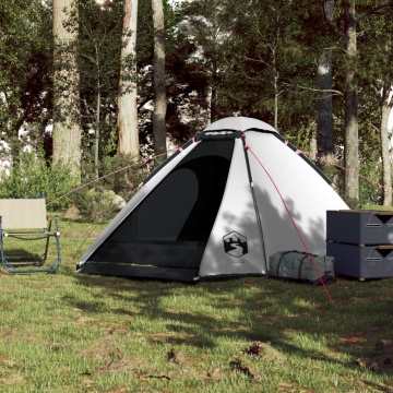 Cort camping cupolă 4 persoane alb, țesătură opacă, impermeabil - Img 3