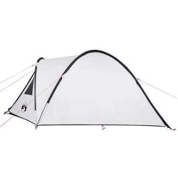 Cort camping cupolă 4 persoane alb, țesătură opacă, impermeabil - Img 6