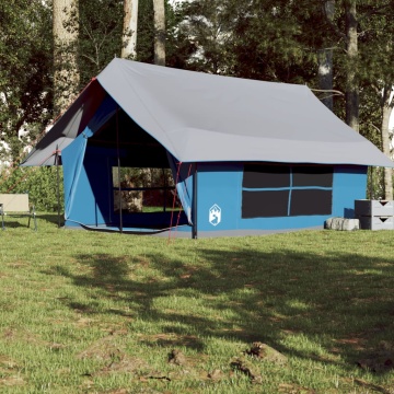 Cort camping pentru 5 persoane, albastru, impermeabil - Img 4