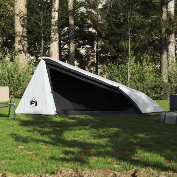 Cort camping tunel 1 persoană, alb, țesătură opacă, impermeabil - Img 3