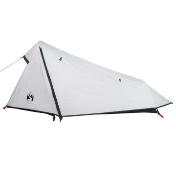 Cort camping tunel 1 persoană, alb, țesătură opacă, impermeabil - Img 8