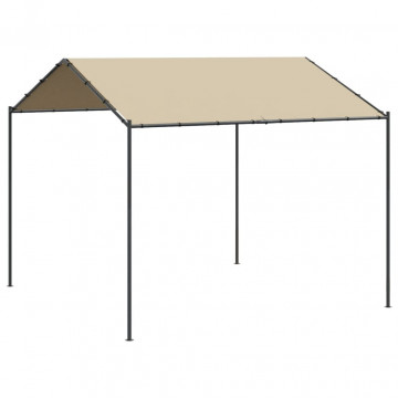 Cort cu baldachin, bej, 4x3 m, oțel și material textil - Img 2