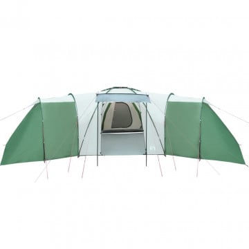 Cort de camping 12 persoane, verde, 840x720x200 cm, tafta 185T - Img 6