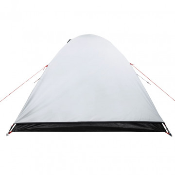 Cort de camping 2 persoane, alb, 264x210x125 cm, tafta 185T - Img 7