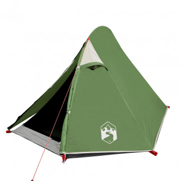 Cort de camping 2 persoane, verde, 267x154x117 cm, tafta 185T - Img 4