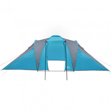 Cort de camping 6 persoane albastru, 576x238x193 cm, tafta 185T - Img 5