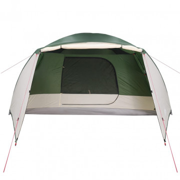 Cort de camping 6 persoane verde, 412x370x190 cm, tafta 190T - Img 8