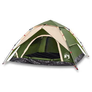 Cort de camping cupolă 4 persoane, setare rapidă, verde - Img 2
