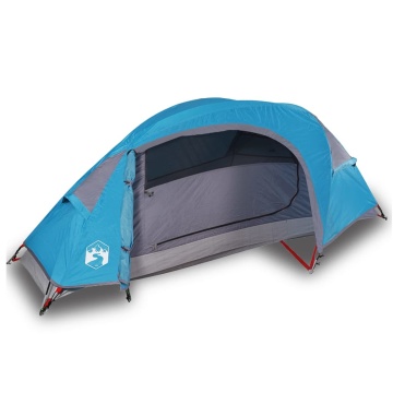 Cort de camping cupolă pentru 1 persoană, albastru, impermeabil - Img 2