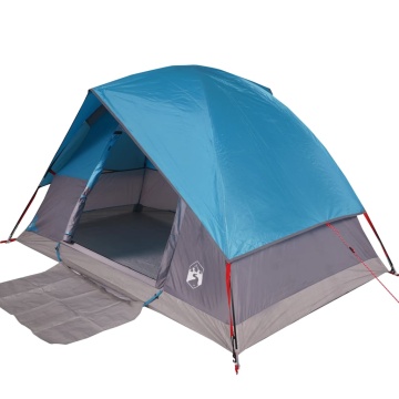Cort de camping cupolă pentru 2 persoane, albastru, impermeabil - Img 8