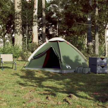 Cort de camping cupolă pentru 2 persoane, verde, impermeabil - Img 3