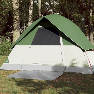 Cort de camping cupolă pentru 3 persoane, verde, impermeabil - Img 1