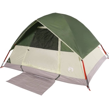 Cort de camping cupolă pentru 3 persoane, verde, impermeabil - Img 4