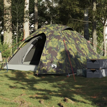 Cort de camping cupolă pentru 4 persoane, camuflaj, impermeabil - Img 1