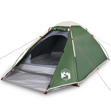 Cort de camping cupolă pentru 4 persoane, verde, impermeabil - Img 2