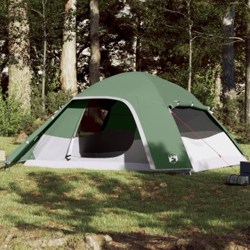 Cort de camping cupolă pentru 6 persoane, verde, impermeabil - Img 1