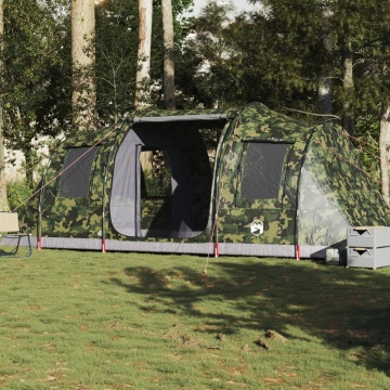 Cort de camping tunel pentru 4 persoane, camuflaj, impermeabil - Img 1
