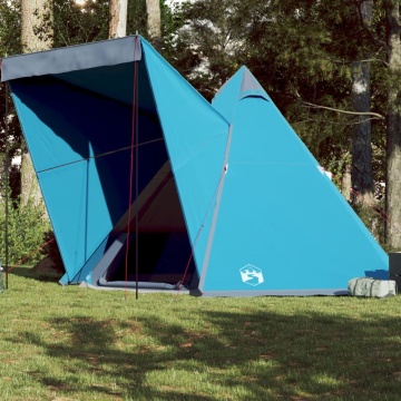 Cort de familie Tipi pentru 6 persoane, albastru, impermeabil - Img 1