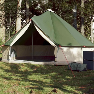 Cort de familie Tipi pentru 6 persoane, verde, impermeabil - Img 1
