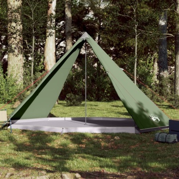 Cort de familie Tipi pentru 8 persoane, verde, impermeabil - Img 1