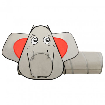 Cort de joacă elefant pentru copii 250 bile, gri, 174x86x101 cm - Img 3