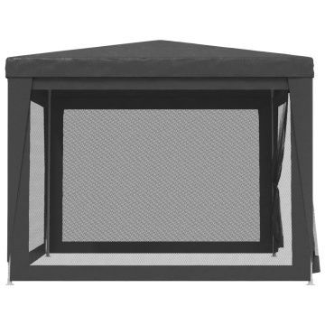 Cort de petrecere cu 4 pereți din plasă, antracit, 3x3 m, HDPE - Img 4