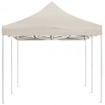 Cort de petrecere pliabil profesional, crem, 6 x 3 m, aluminiu - Img 3