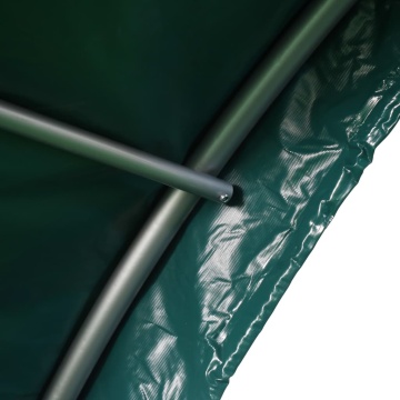 Cort pentru animale, verde, 3,7x3,7 m, PVC - Img 5