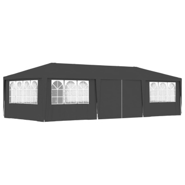 Cort petrecere profesional pereți laterali antracit 4x9m 90g/m² - Img 1