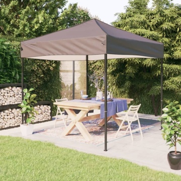 Cort pliabil pentru petrecere, gri taupe, 2x2 m - Img 1