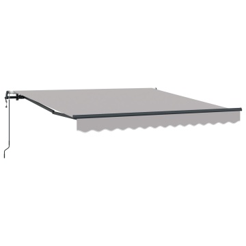 Cort retractabil automatic gri deschis 350x250 cm, Țesătura de înlocuire pentru cort pentru cadru de 3,5x2,5 m gri deschis - Img 2
