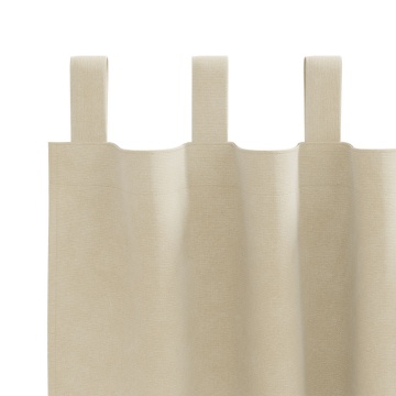 Cortine Blackout cu bucle de suspendare 2 buc Creme Catifea - Img 4