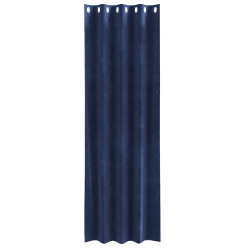 Cortine Blackout cu ochiuri 2 pcs Bleumarin Catifea - Img 3