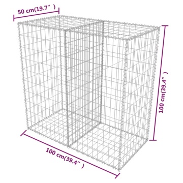 Coș gabion, 100 x 50 x 100 cm, oțel galvanizat - Img 6