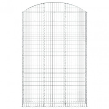 Coș gabion arcuit, 150x30x220/240 cm, fier galvanizat - Img 3