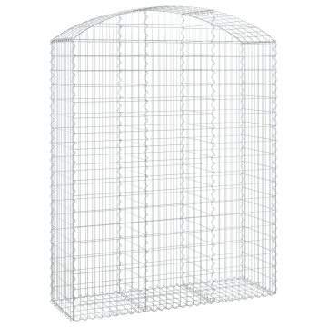 Coș gabion arcuit, 150x50x180/200 cm, fier galvanizat - Img 2
