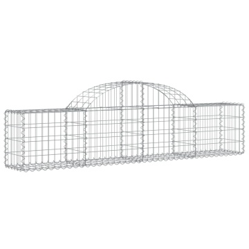 Coș gabion arcuit, 200x30x40/60 cm, fier galvanizat - Img 2