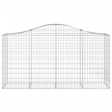 Coș gabion arcuit 200x50x100/120 cm fier galvanizat - Img 3