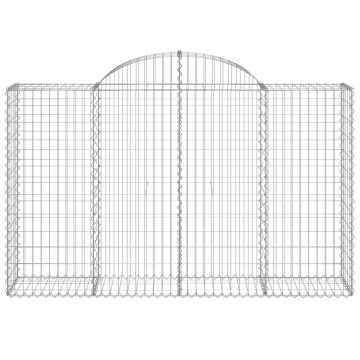 Coș gabion arcuit 200x50x120/140 cm fier galvanizat - Img 3