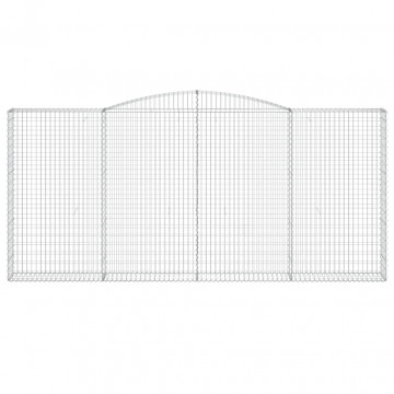 Coș gabion arcuit, 400x30x180/200 cm, fier galvanizat - Img 3