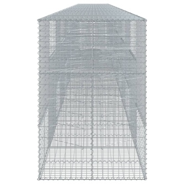 Coș gabion cu capac, 1200x100x150 cm, fier galvanizat - Img 4