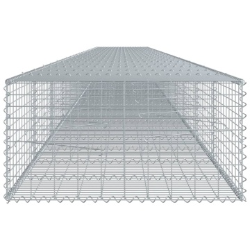 Coș gabion cu capac, 1200x100x50 cm, fier galvanizat - Img 4