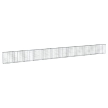 Coș gabion cu capac, 1200x50x100 cm, fier galvanizat - Img 2