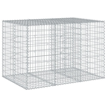 Coș gabion cu capac, 150x100x100 cm, fier galvanizat - Img 2