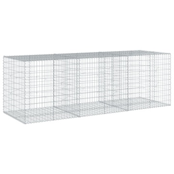 Coș gabion cu capac, 300x100x100 cm, fier galvanizat - Img 7