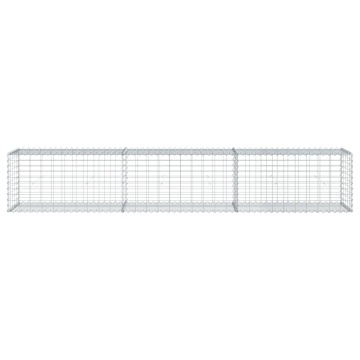 Coș gabion cu capac, 300x50x50 cm, fier galvanizat - Img 3