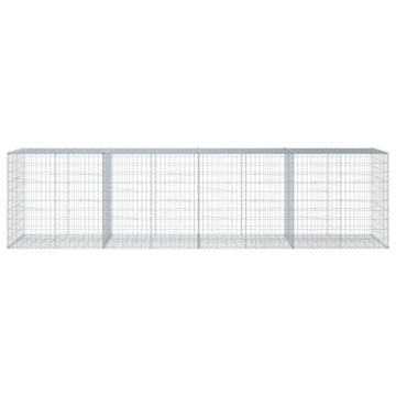 Coș gabion cu capac, 400x100x100 cm, fier galvanizat - Img 3