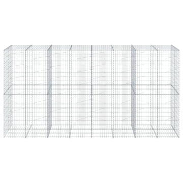 Coș gabion cu capac, 400x100x200 cm, fier galvanizat - Img 3