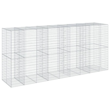 Coș gabion cu capac, 450x100x200 cm, fier galvanizat - Img 7